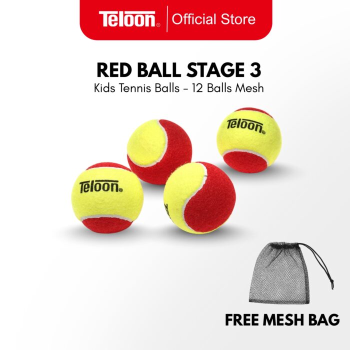 Bola Tenis Anak Red Stage 3 Mesh Isi 12