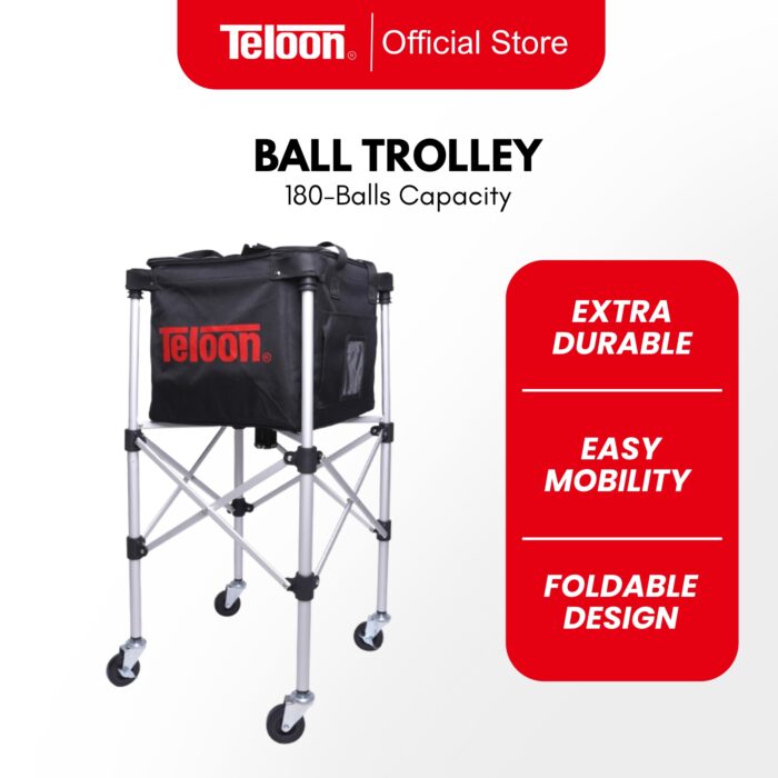 Keranjang Bola Tenis Beroda Untuk 180 Bola